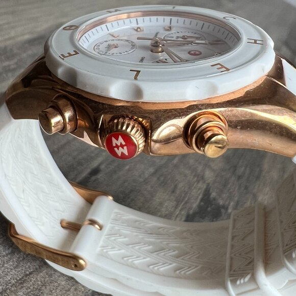 Authentic Michele Rose Gold Tahitian Jelly Bean Watch main image 4